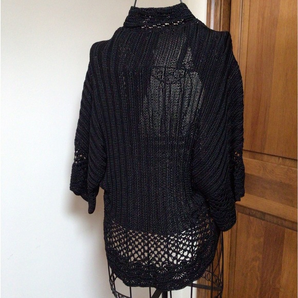 Lafayette 148 New York Viscose Knit Shrug, Black, Small - Picture 4 of 8